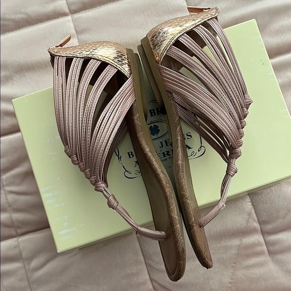 Lucky Brand rose gold gladiator sandal